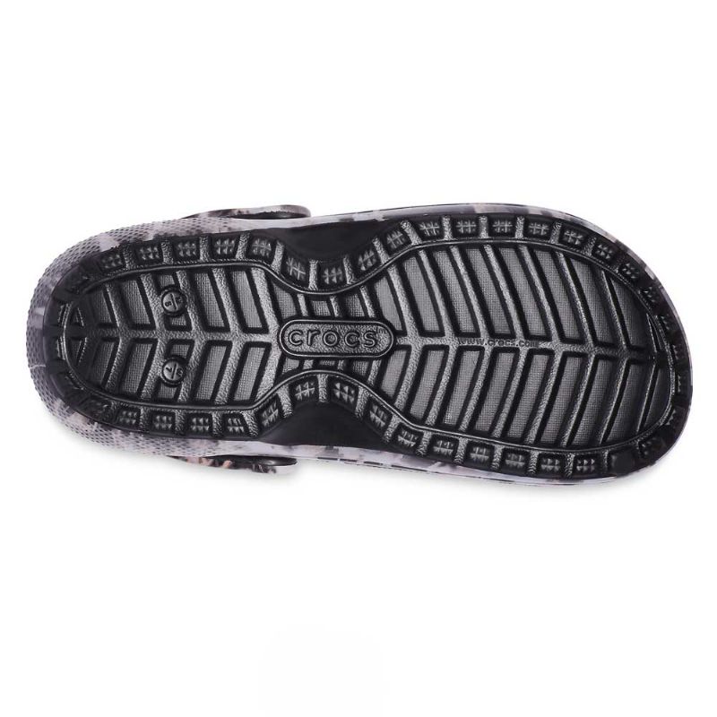 Crocs Classic Lined Bleached Dyed Clog Black UK 3-4 EUR 36-37 US M4/W6 (207299-001)